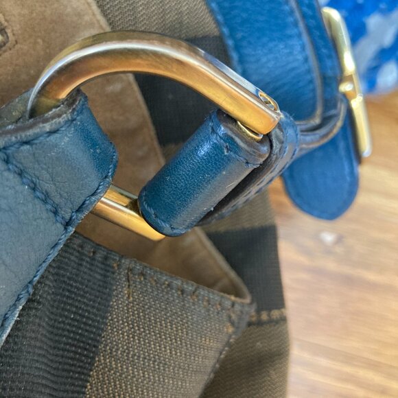 CLASSIC Fendi Pequin Borsa Hobo Shoulder Bag Pequin Stripes w/Authenticity Card - Picture 8 of 16